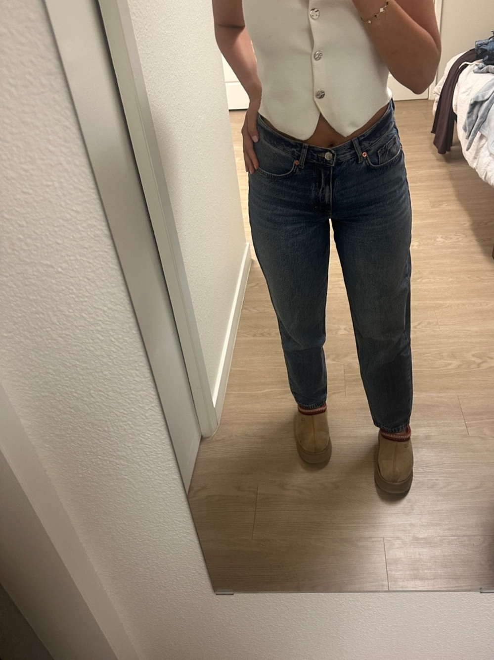 Zara Women's Dark Blue Jeans